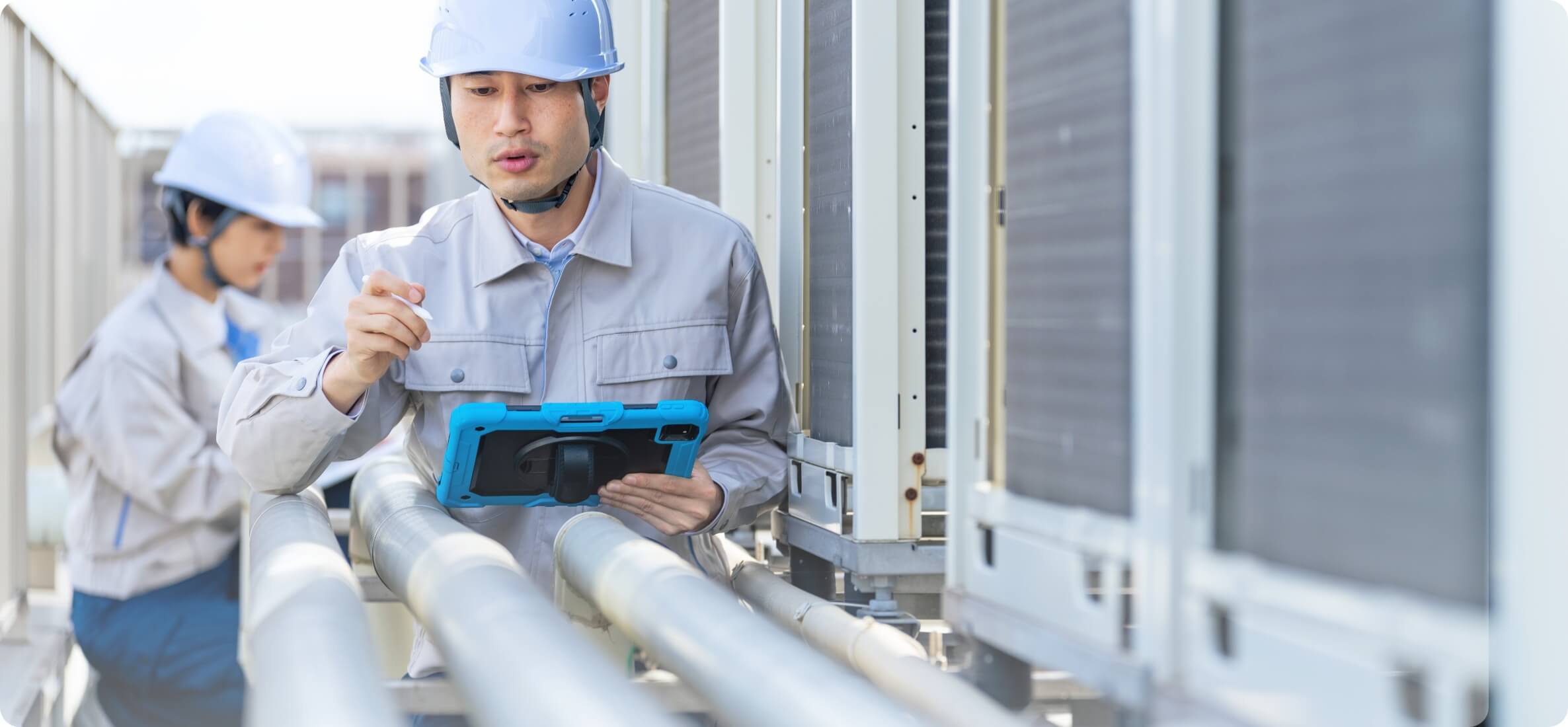 ガス配管作業員